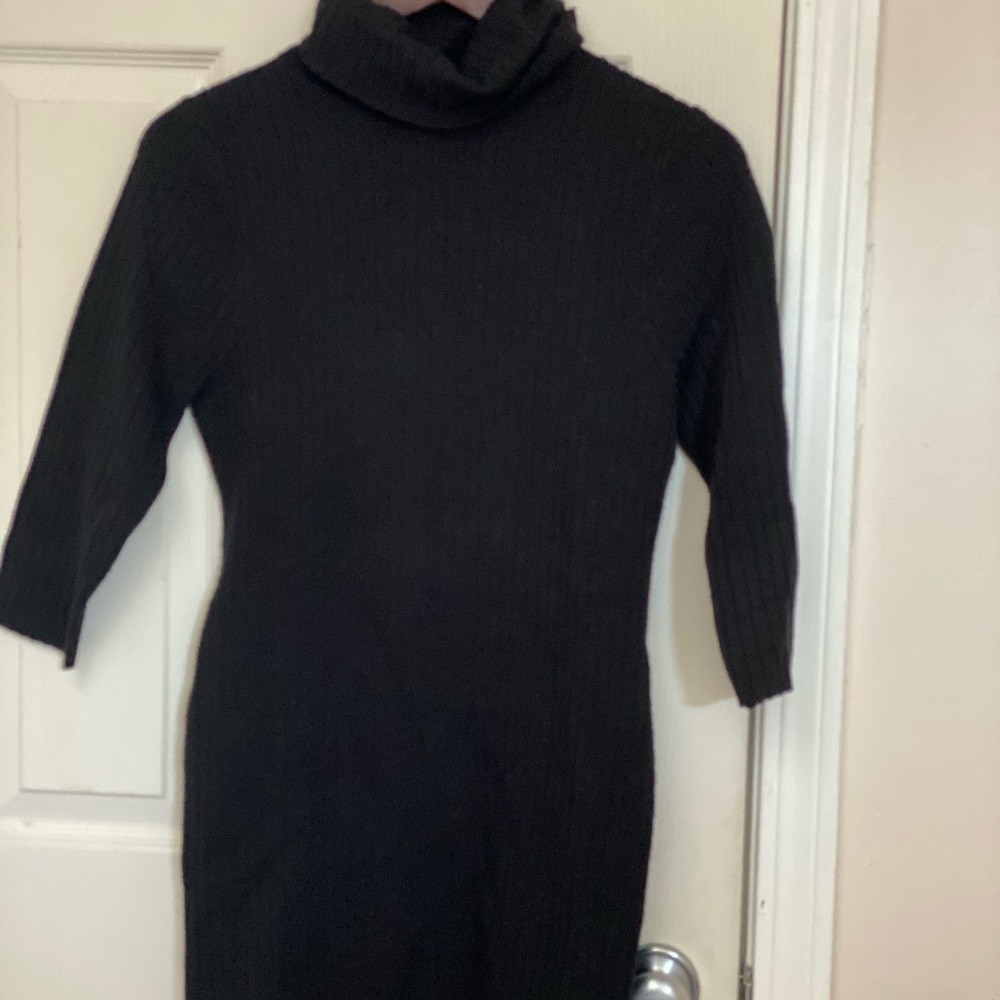 Black Body Con Sweater Dress
